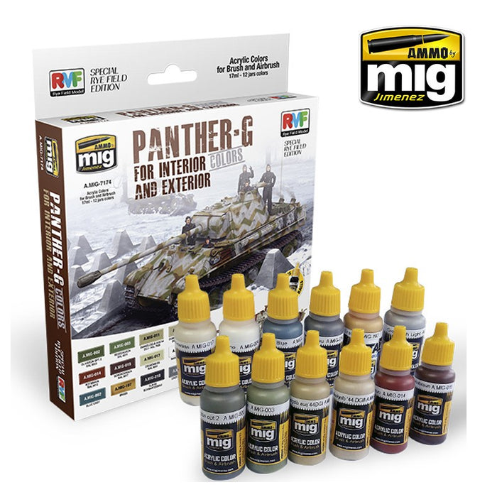 AMMO - 7174 Panther G Colors Int. & Ext. (Special Ryefield Ed.) (Paint Set)