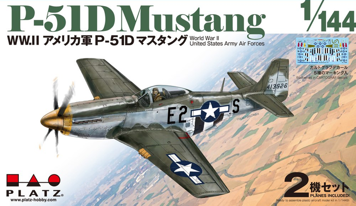 Platz - 1/144  P-51D Mustang - Twin Pack