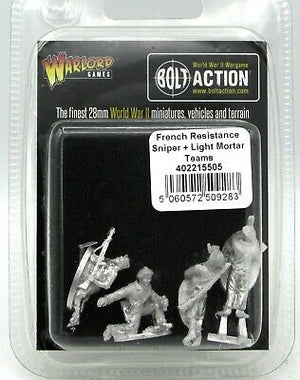 Warlord - Bolt Action  French Resistance Sniper and Light Mortar teams