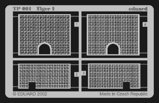 Eduard - 1/35 Tiger I Grill (Photo-etched) (for Academy) TP001