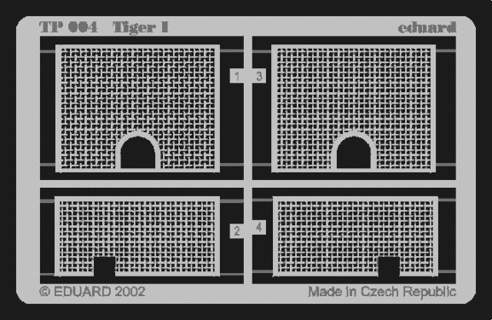 Eduard - 1/35 Tiger I Grill (Photo-etched) (for Tamiya) TP004