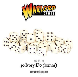 Warlord - Spot dice 10mm - Ivory (30)