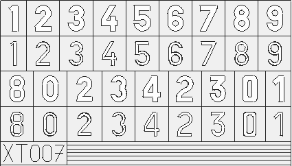 Eduard - 1/35 German Numbers Small Masking sheet XT007